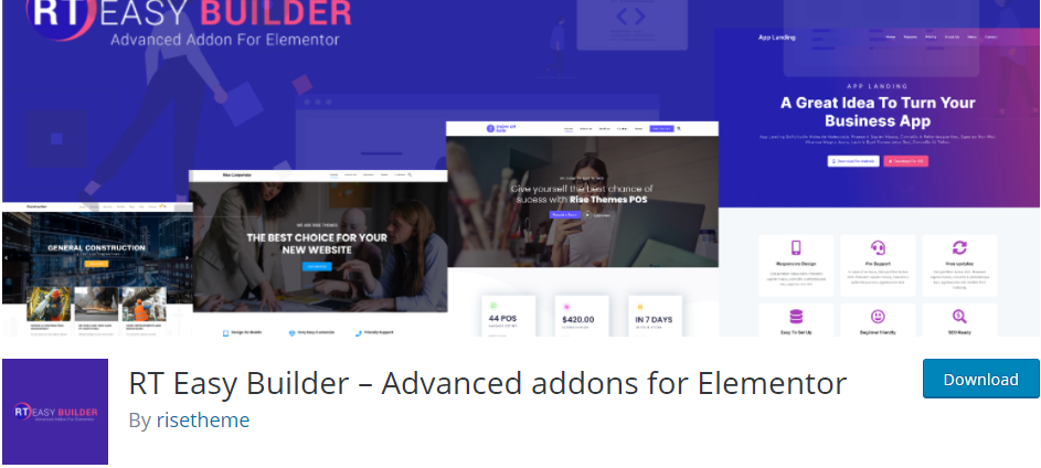 RT Easy Builder – Advanced addons for Elementor